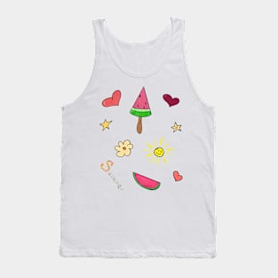 Cute summer stickers Tank Top